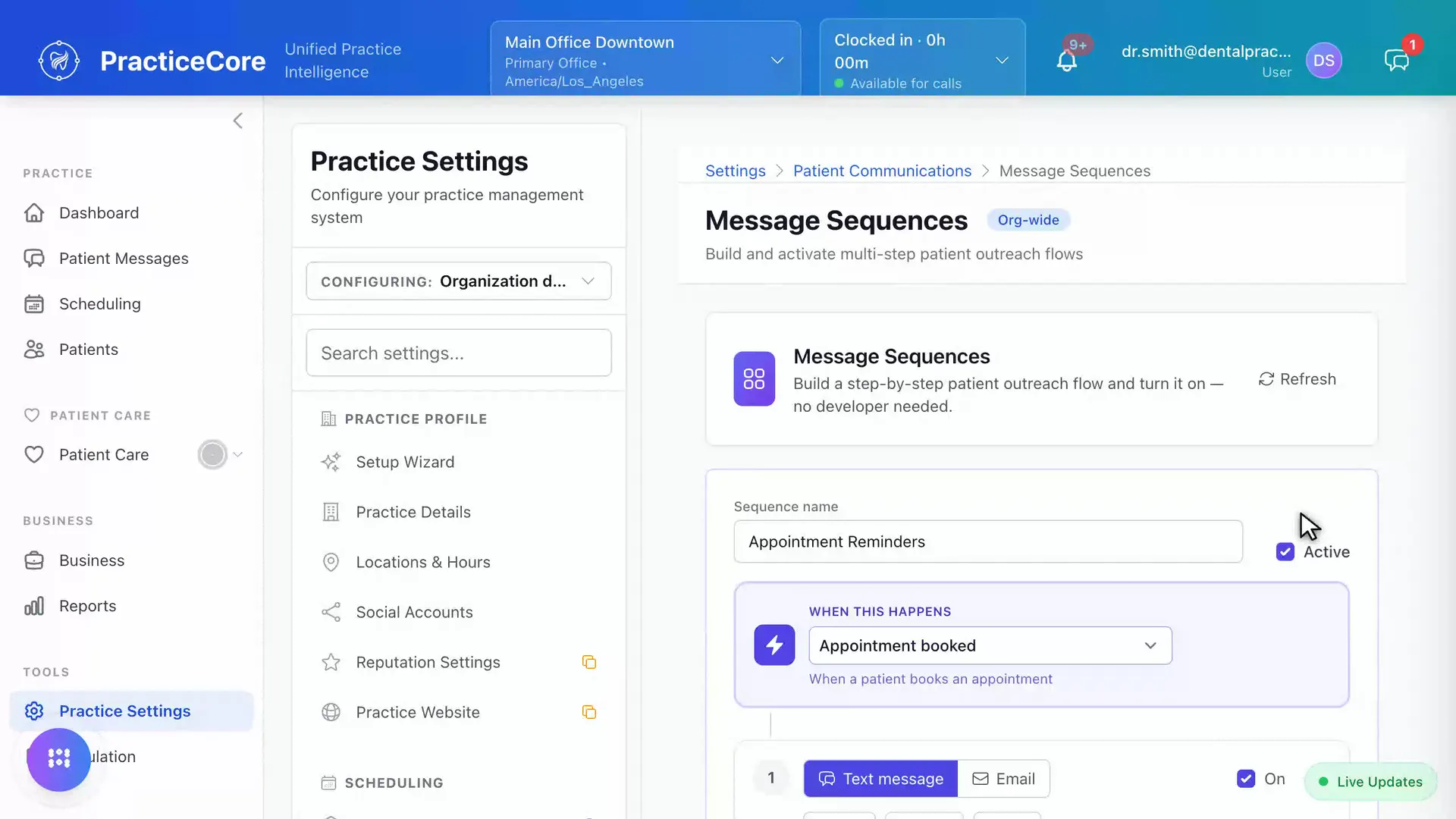 Automated message sequences