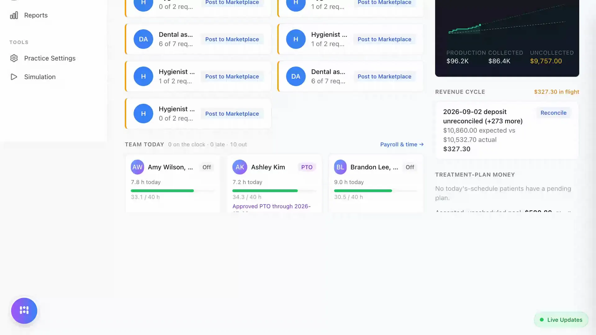 Office manager dashboard