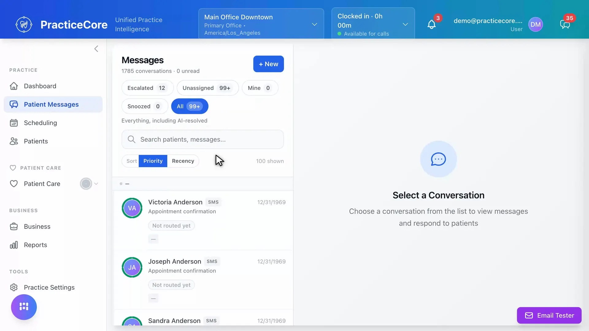 Unified messaging inbox
